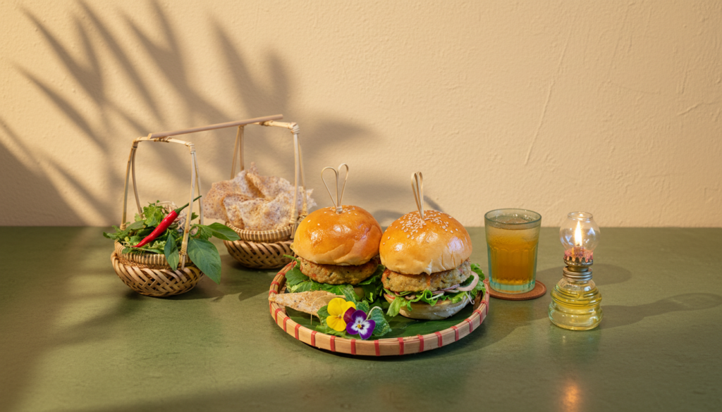 Mì Quảng Burger inspired by central Vietnam’s iconic mi Quang